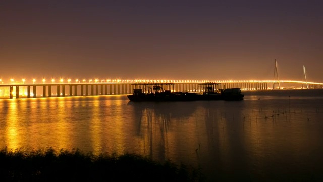 苏通大桥夜景视频素材