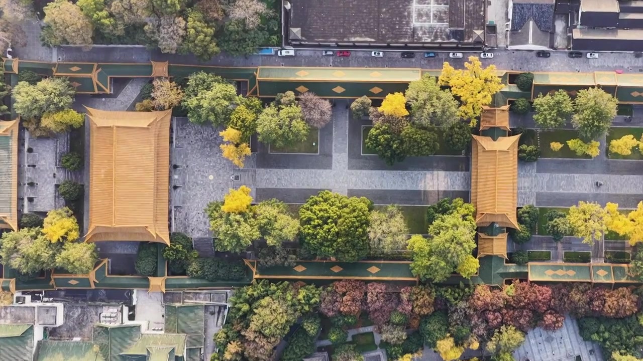 南京朝天宫秋色，江苏南京视频素材画面3