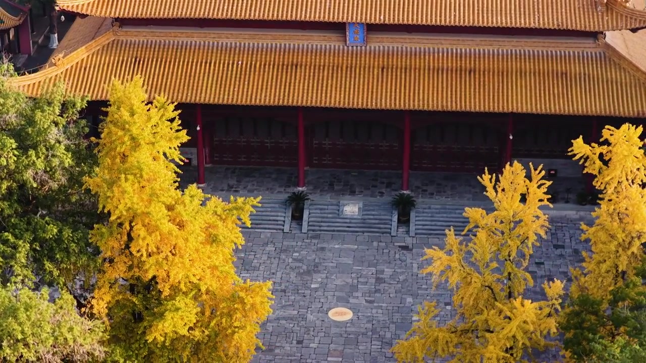 南京朝天宫秋色，江苏南京视频素材画面3