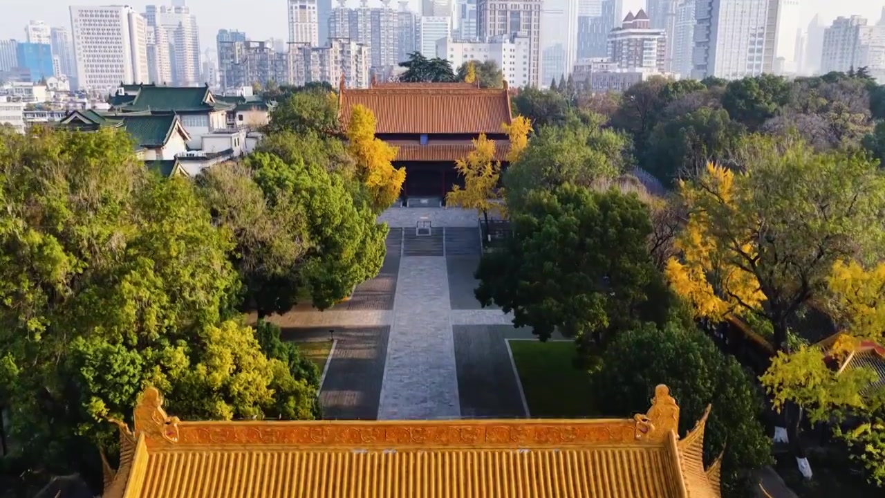 南京朝天宫秋色，江苏南京视频素材画面3