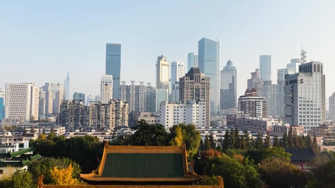 南京朝天宫秋色，江苏南京视频素材画面4