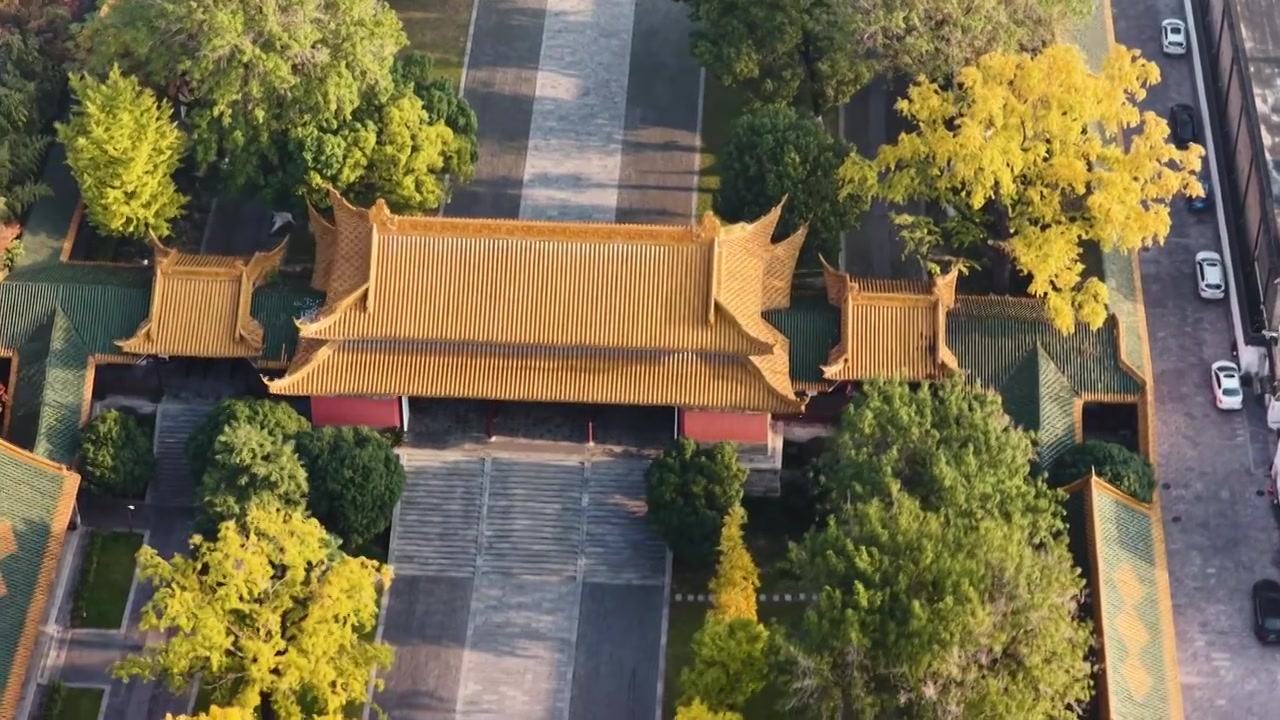 南京朝天宫秋色，江苏南京视频素材画面3
