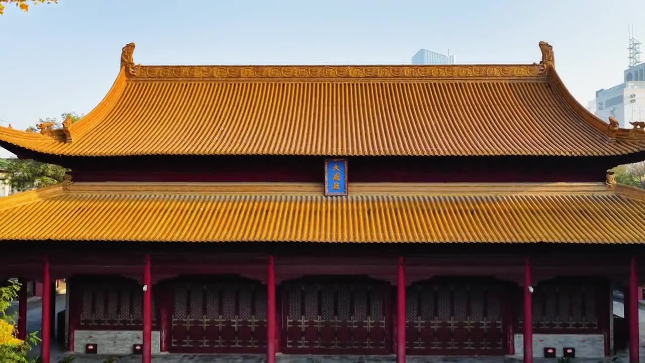 南京朝天宫秋色，江苏南京视频素材画面4