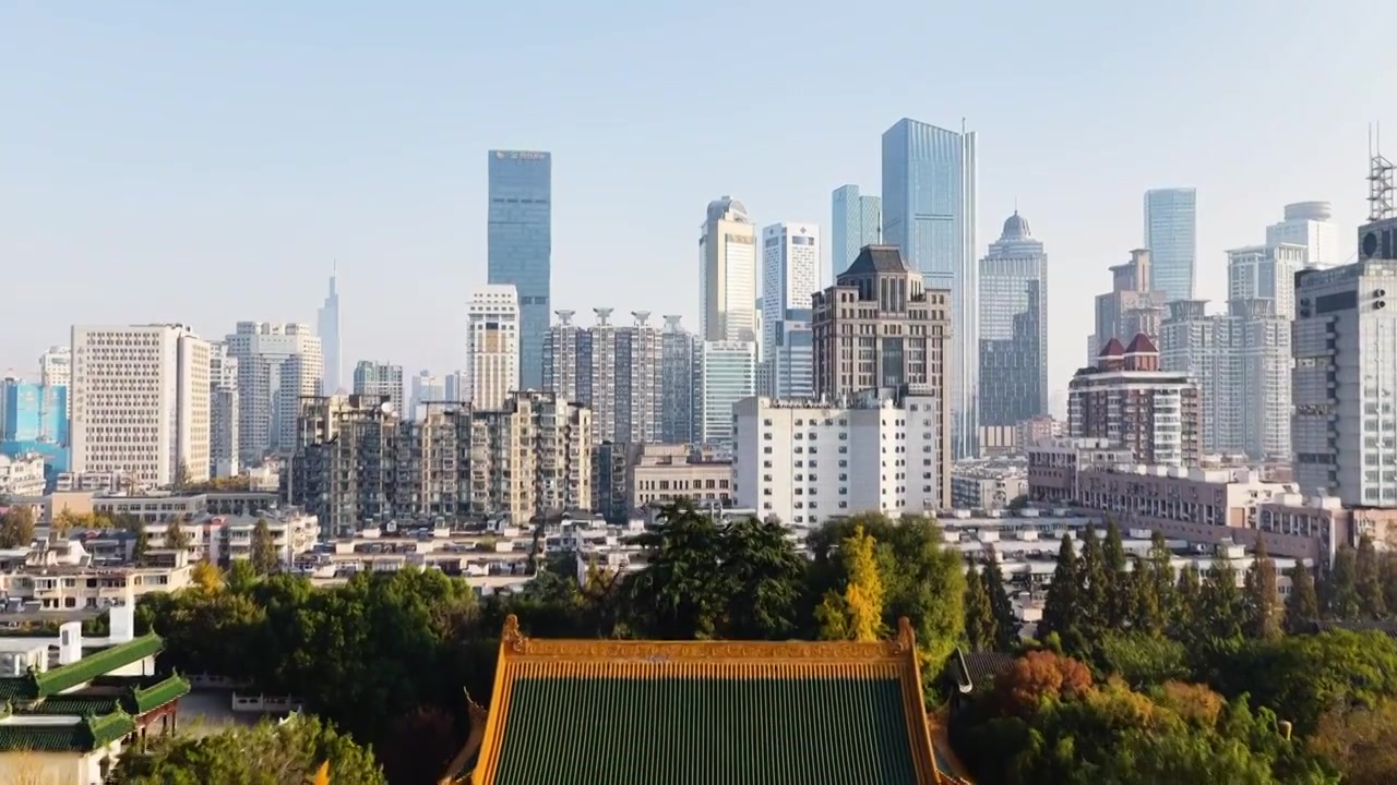 南京朝天宫秋色，江苏南京视频素材画面4