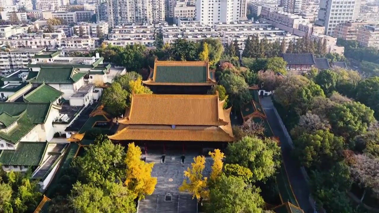 南京朝天宫秋色，江苏南京视频素材画面4