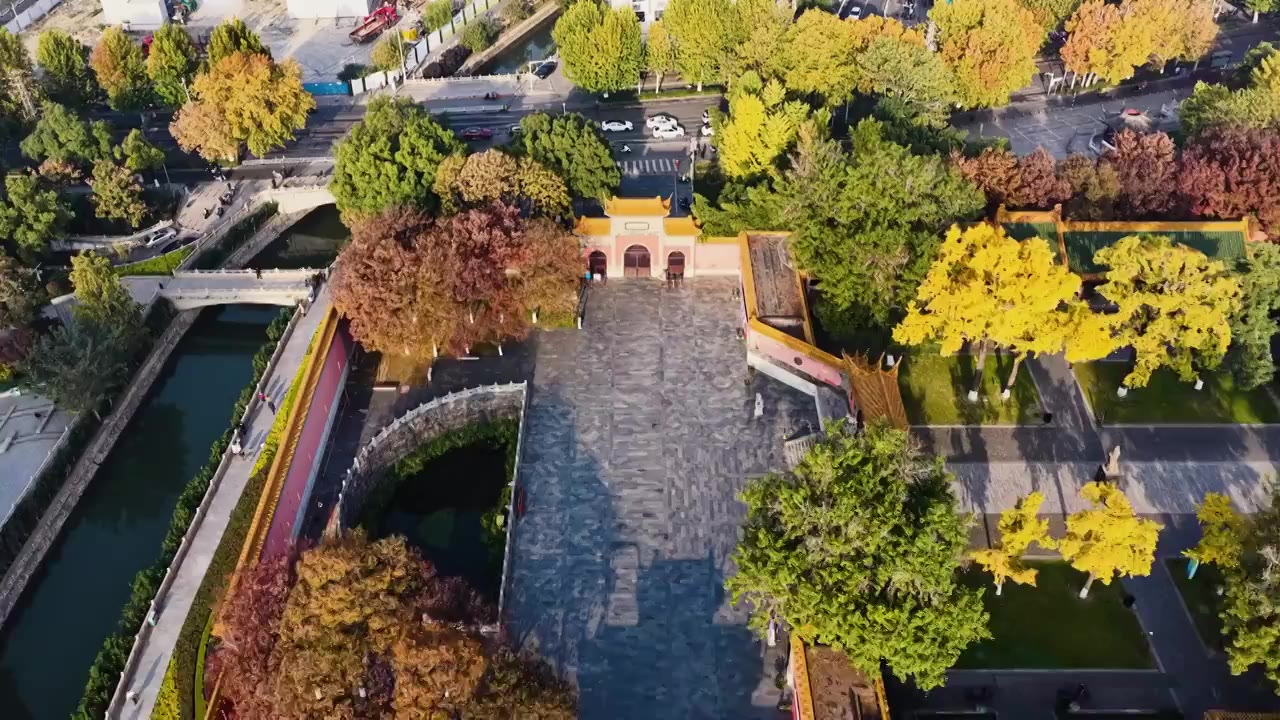南京朝天宫秋色，江苏南京视频素材画面4