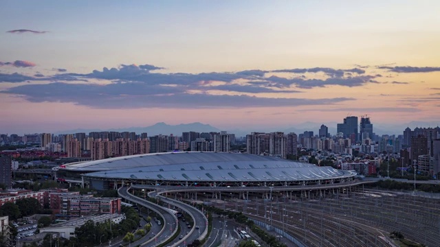 北京南站延时视频素材