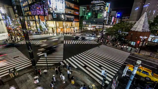 日本城市风光延时摄影视频素材