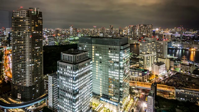 日本城市风光延时摄影视频素材