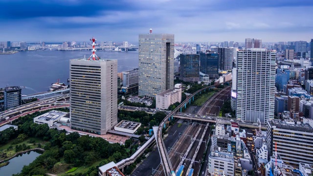 日本城市风光延时摄影视频素材