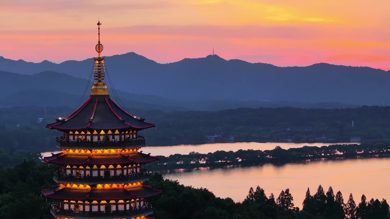 合集-杭州西湖夏日美景视频素材画面1