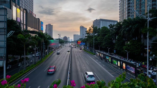 南宁民族朝阳路口延时视频素材