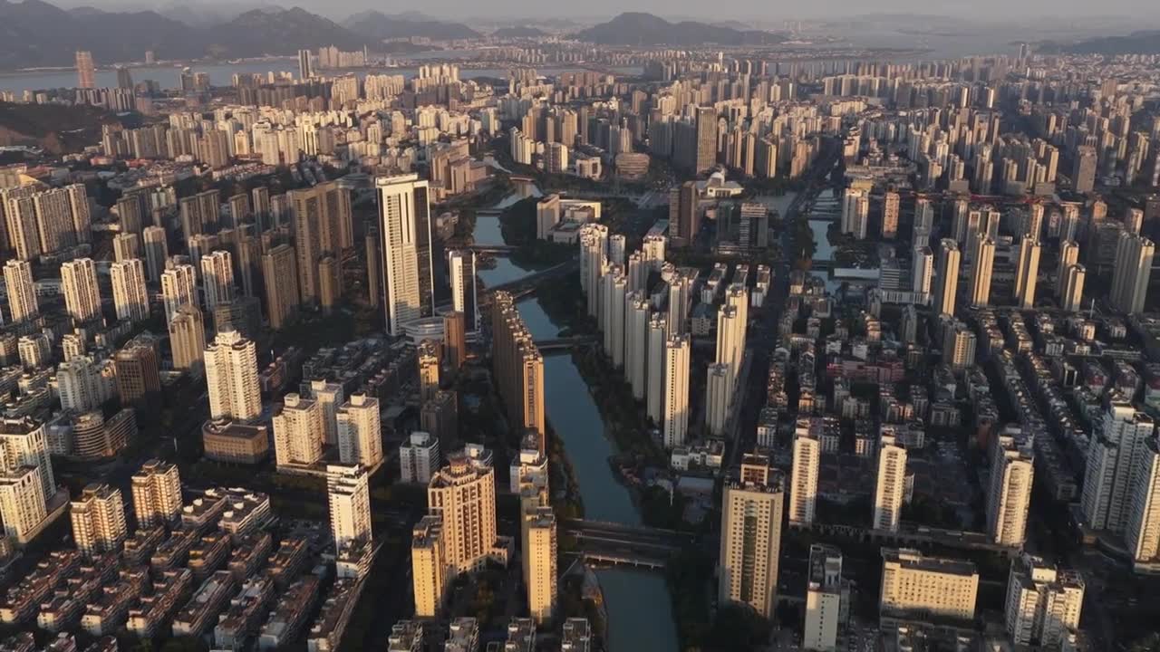 浙江温州城市航拍视频素材画面1