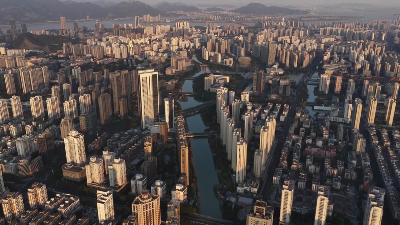 浙江温州城市航拍视频素材画面3