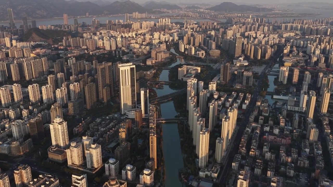 浙江温州城市航拍视频素材画面4