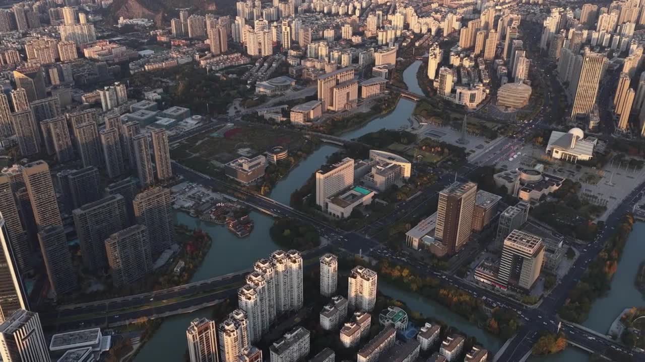 浙江温州城市航拍视频素材画面1