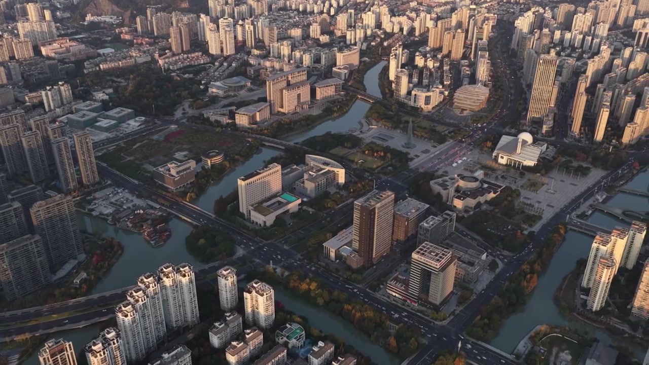 浙江温州城市航拍视频素材画面3