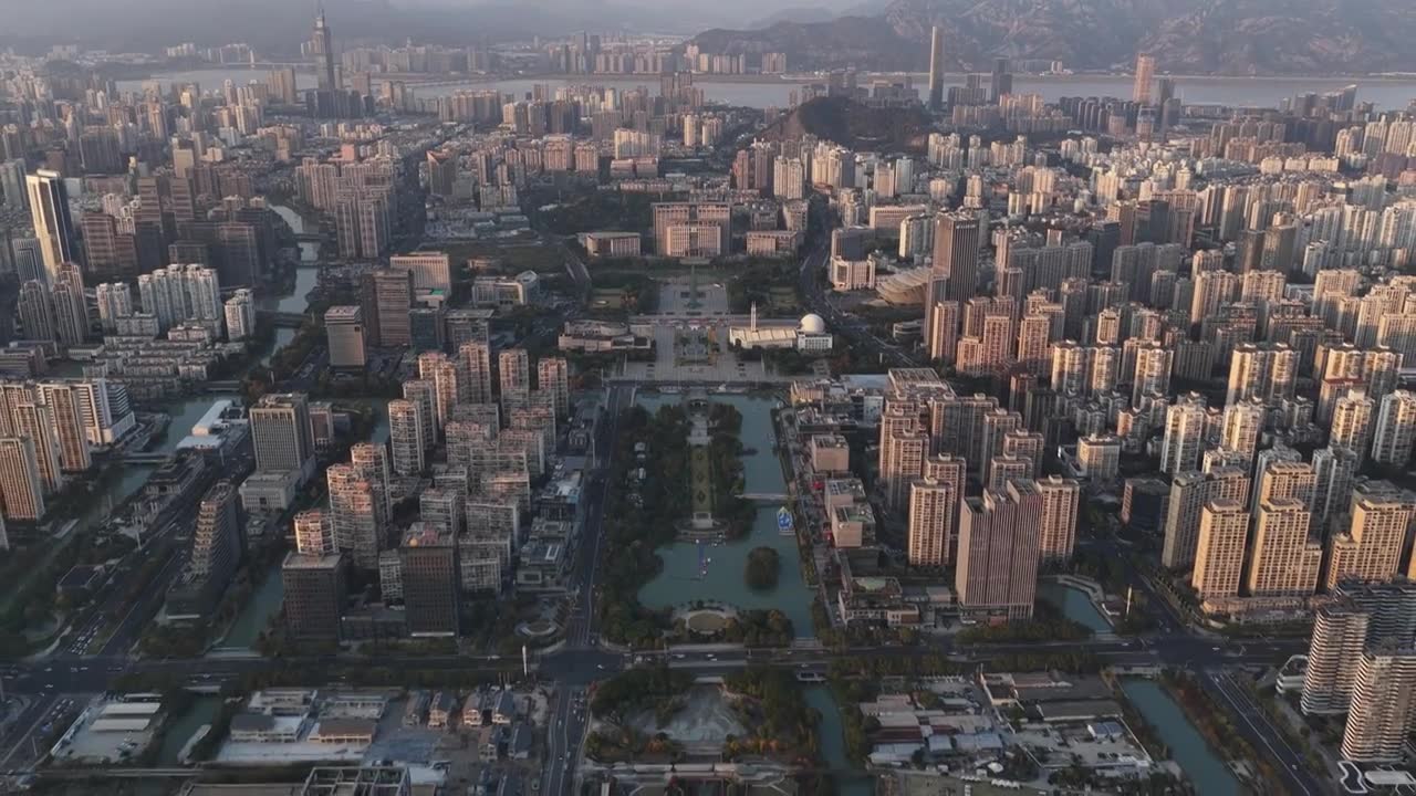 浙江温州城市航拍视频素材画面1