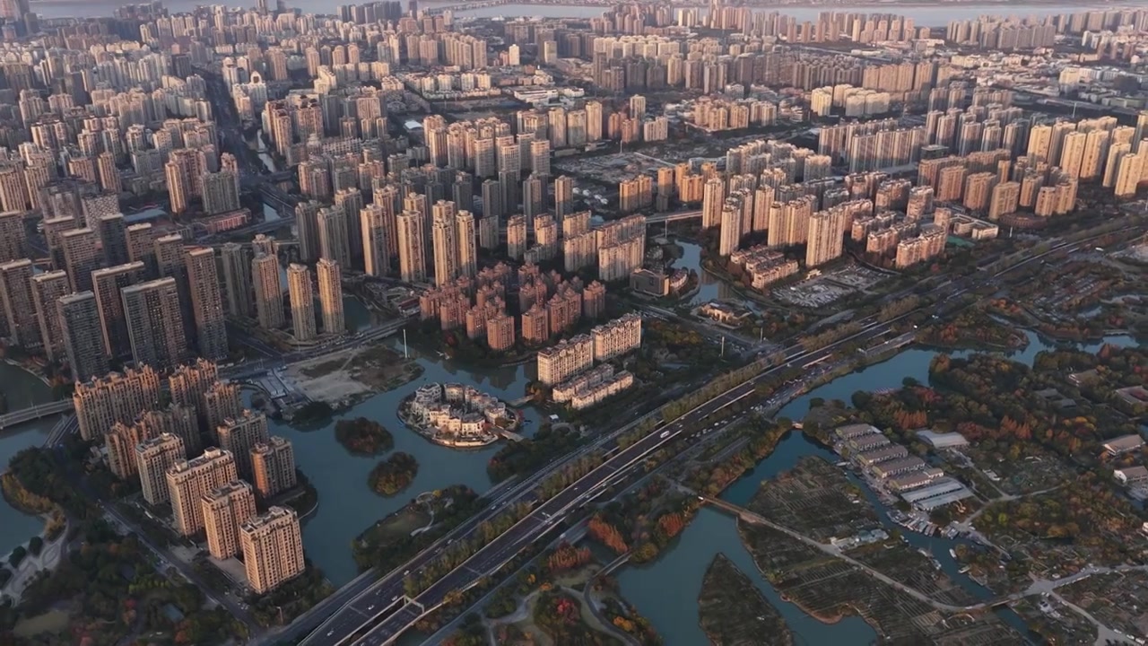 浙江温州城市航拍视频素材画面3