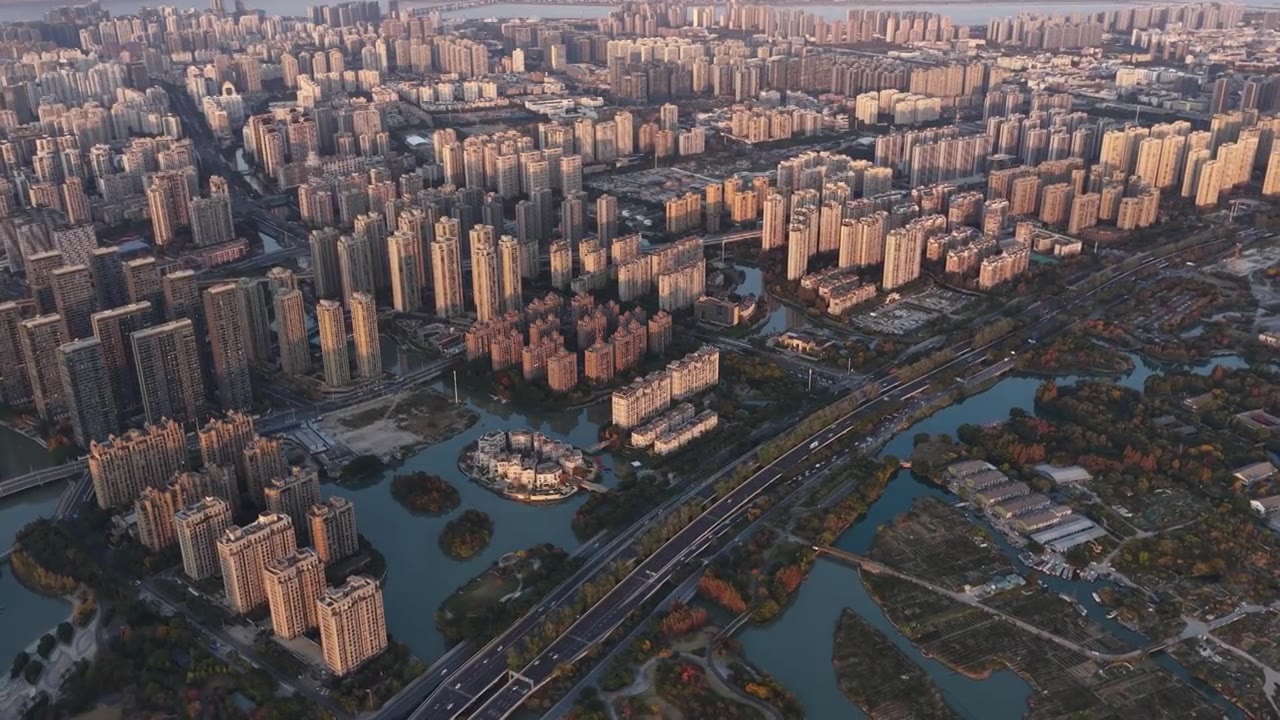 浙江温州城市航拍视频素材画面4