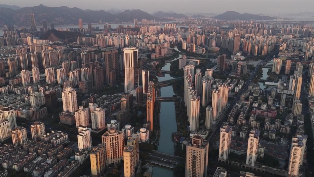 浙江温州城市航拍视频素材画面3