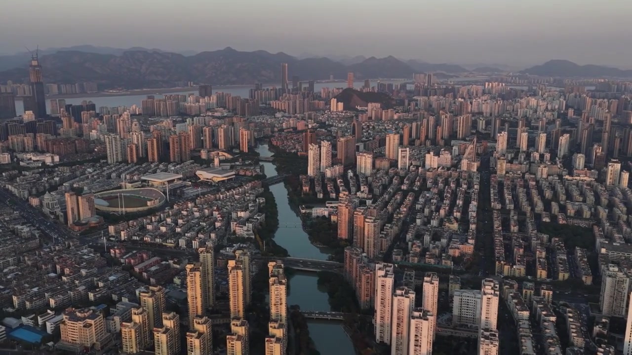 浙江温州城市航拍视频素材画面4