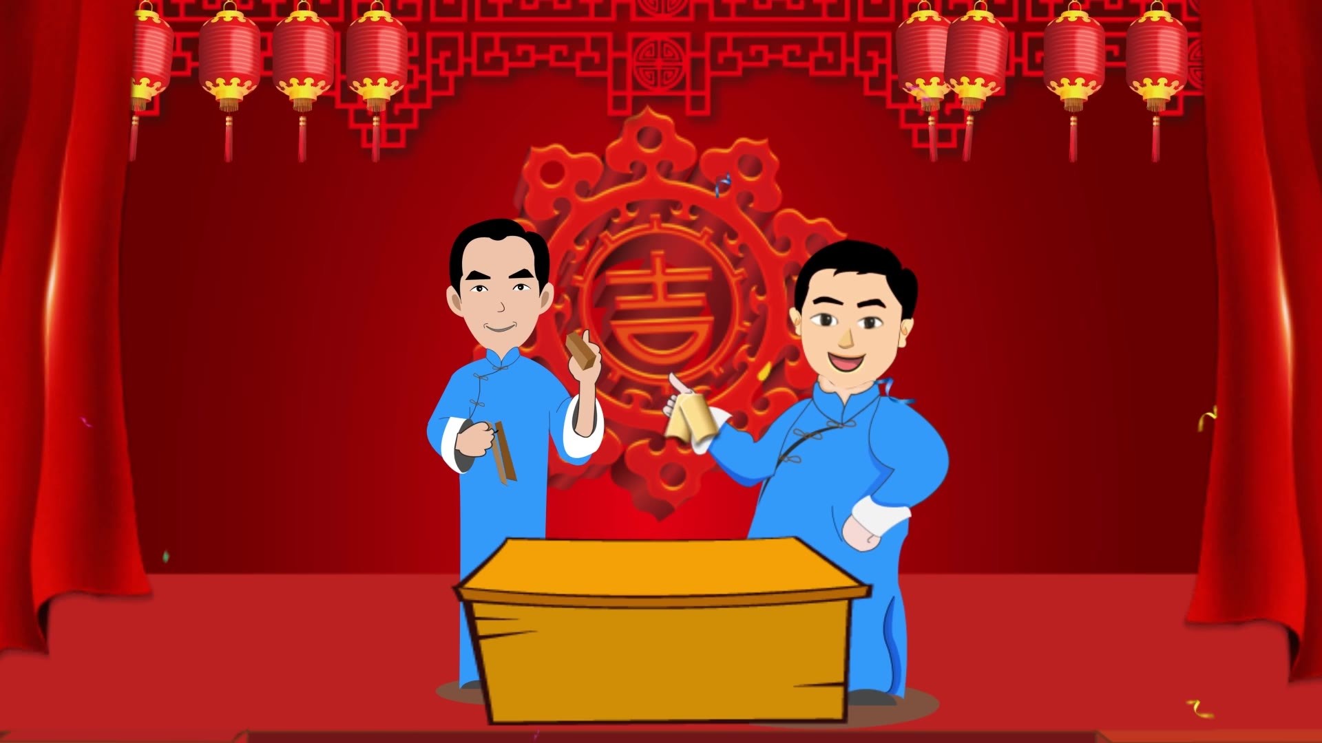 【原创】相声模版视频素材画面4