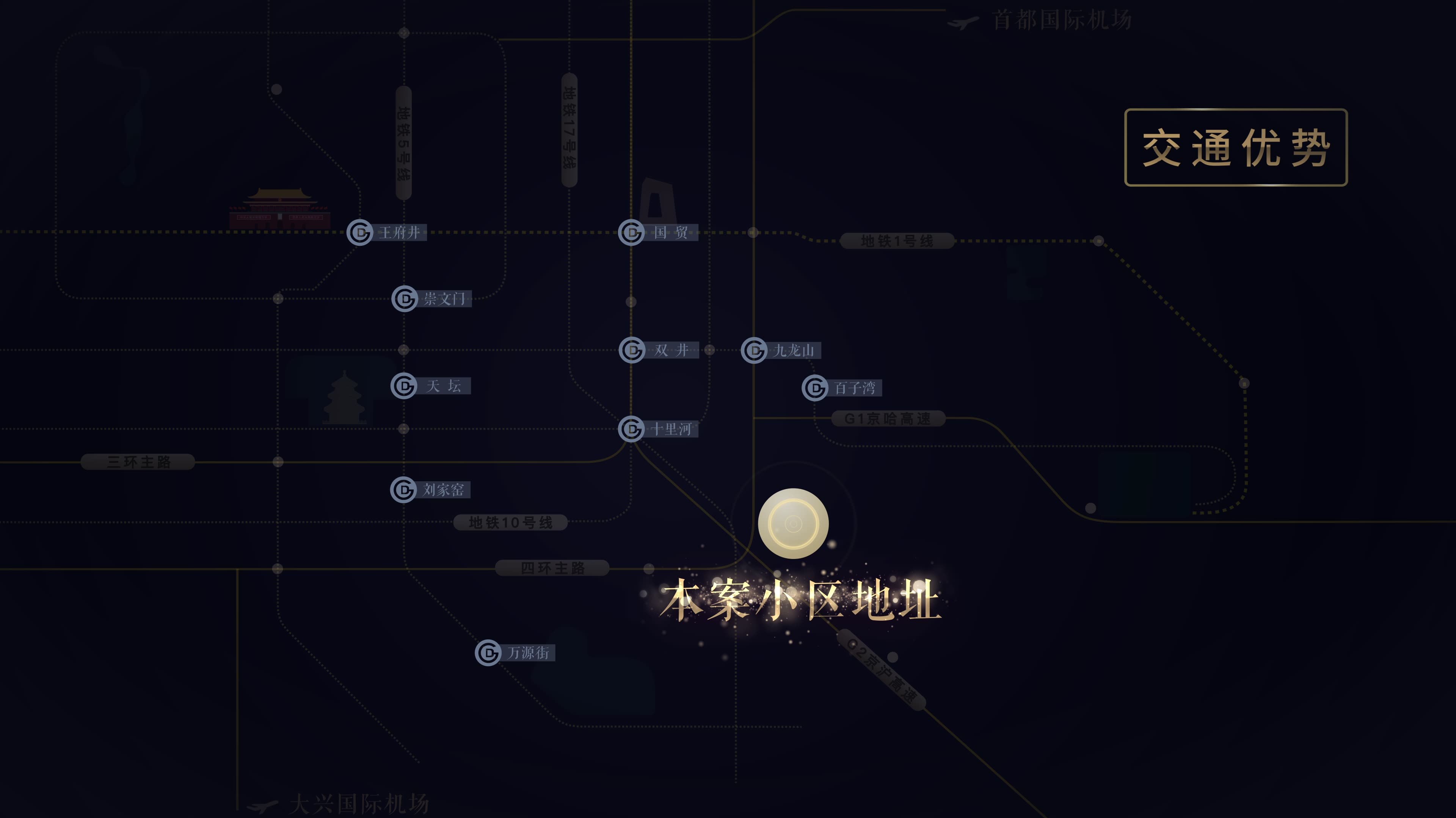北京市经济开发区区位优势图视频素材画面2