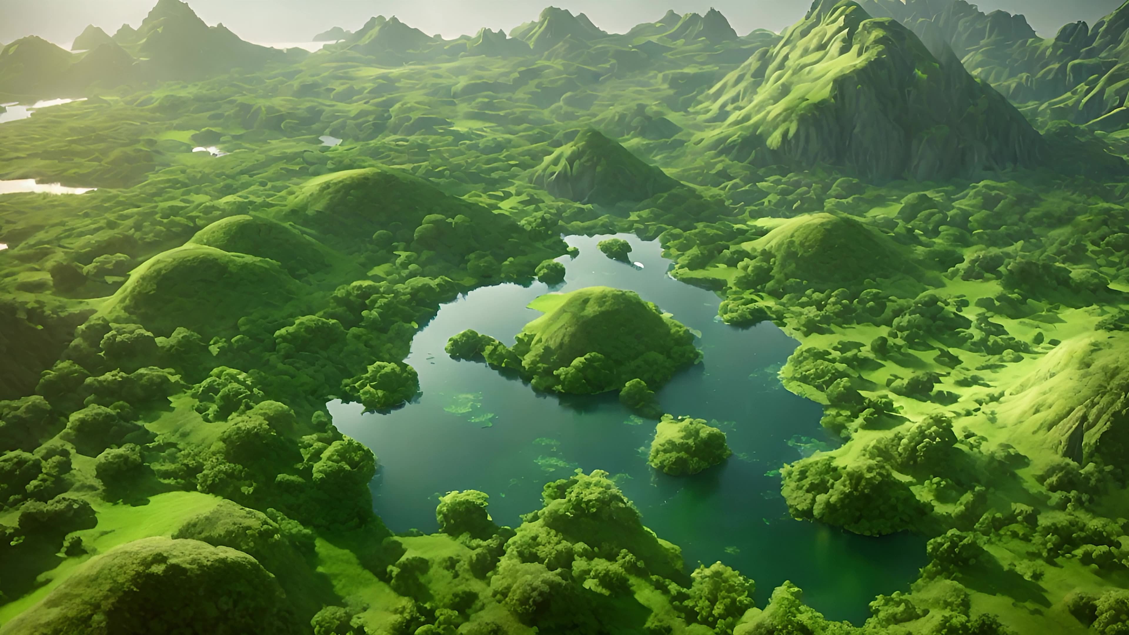 绿色星球地球环保绿色植物航拍视频素材画面4