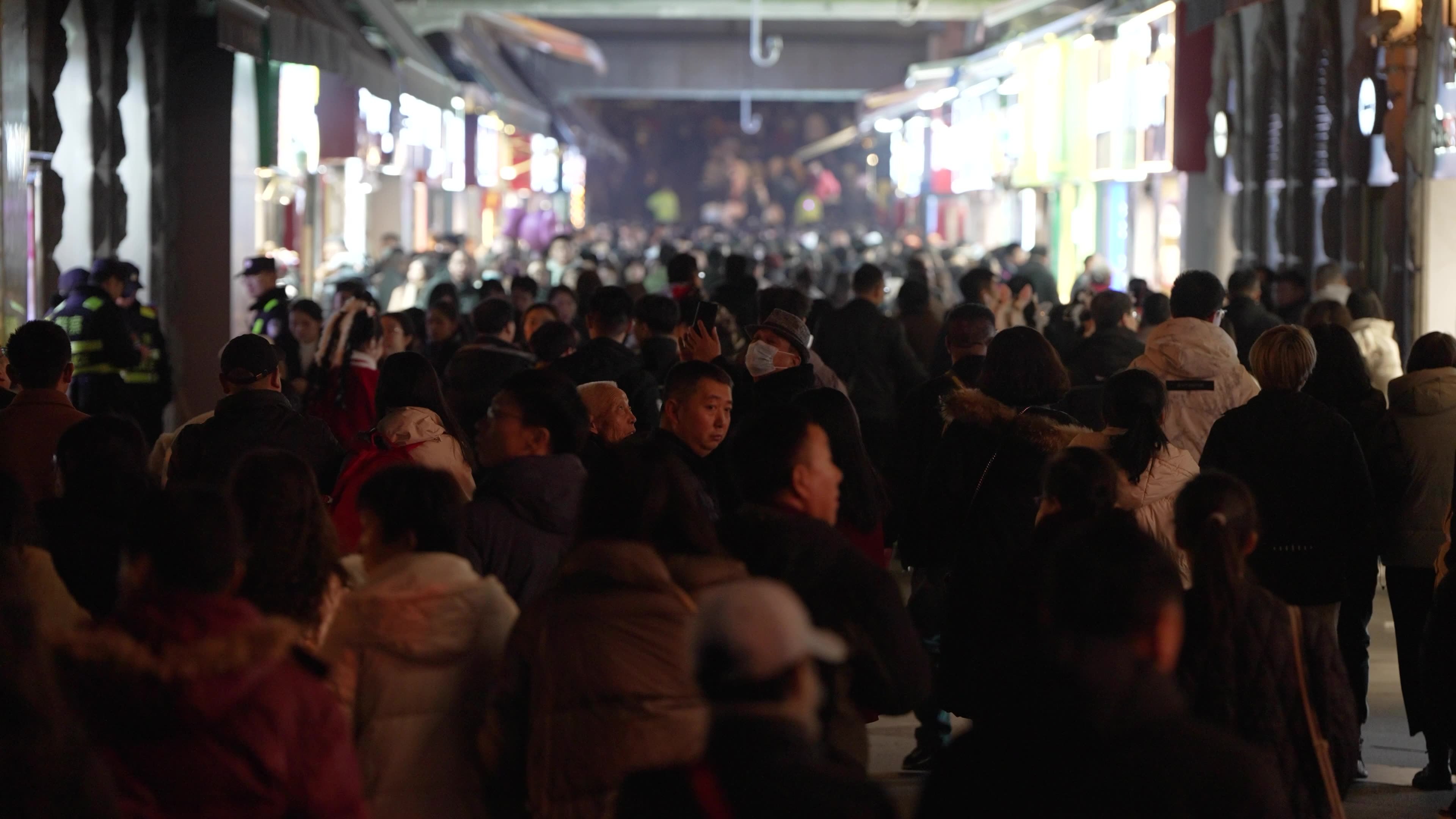 西安回民街视频素材画面4