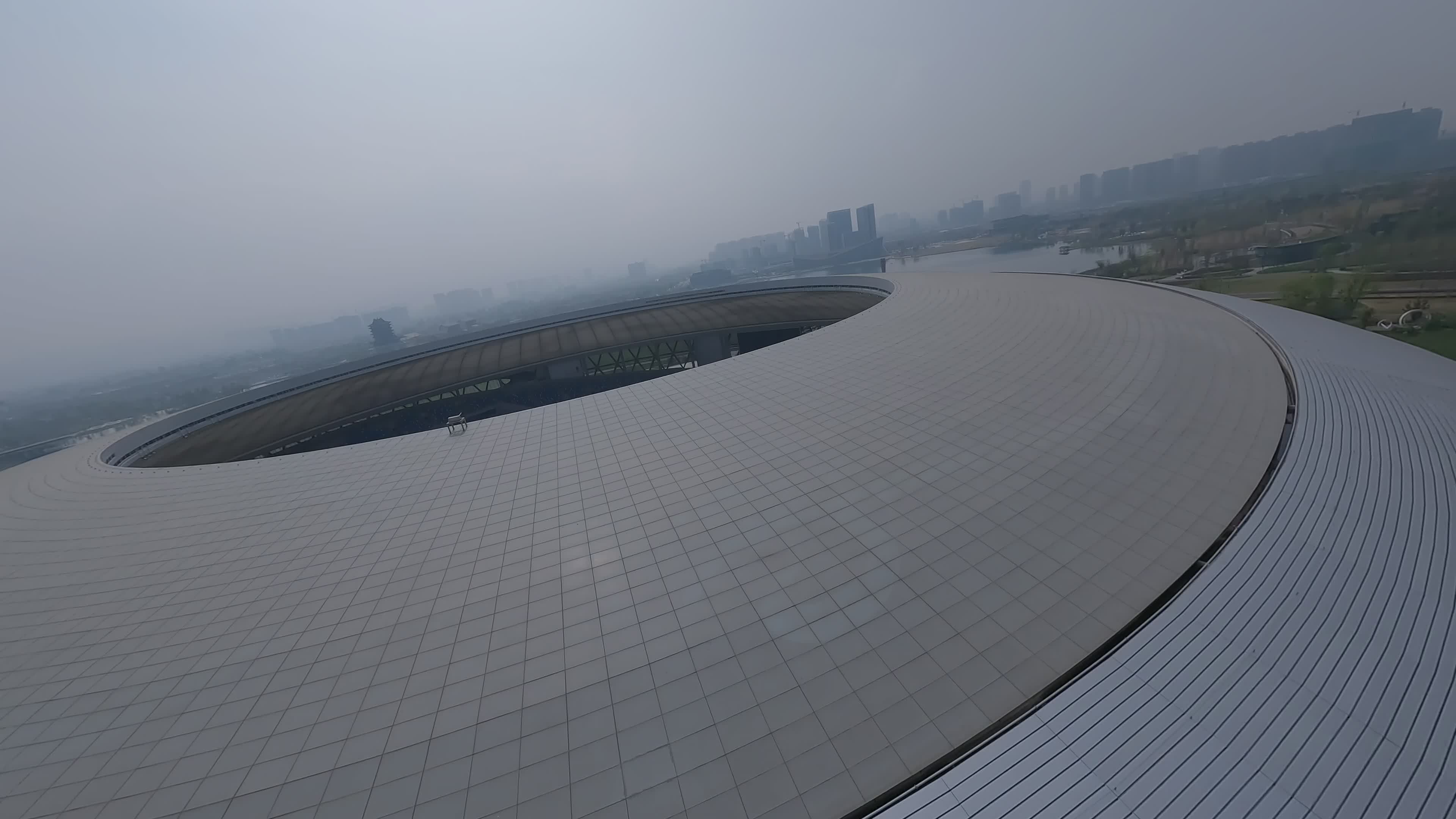 成都东安湖体育公园 世界大运公园 穿越机视频素材画面1