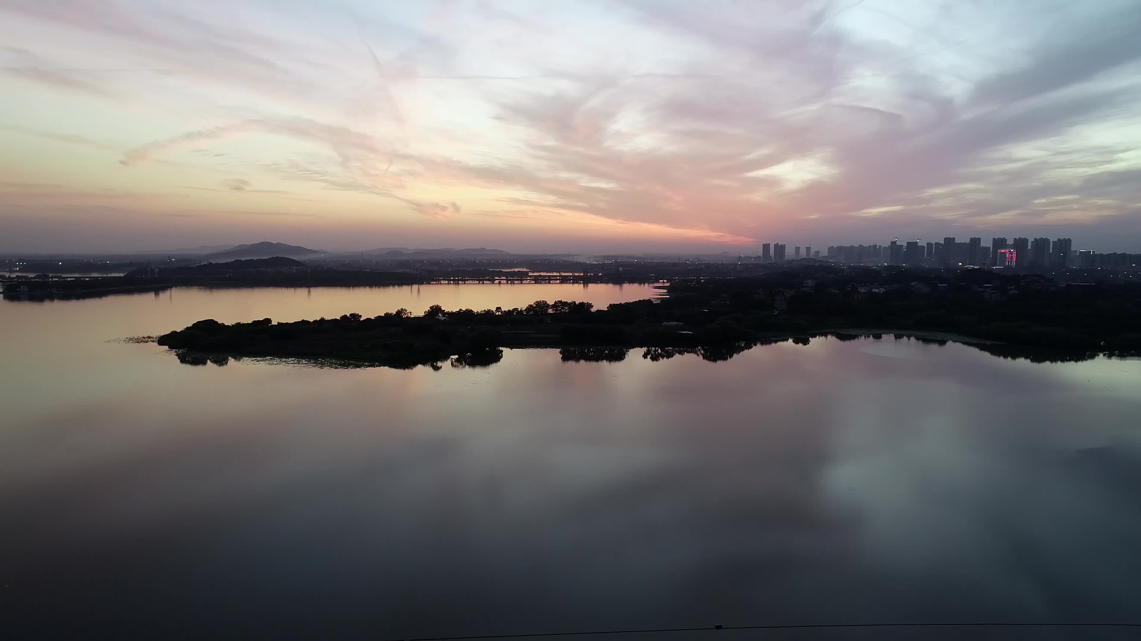 后官湖傍晚视频素材画面4