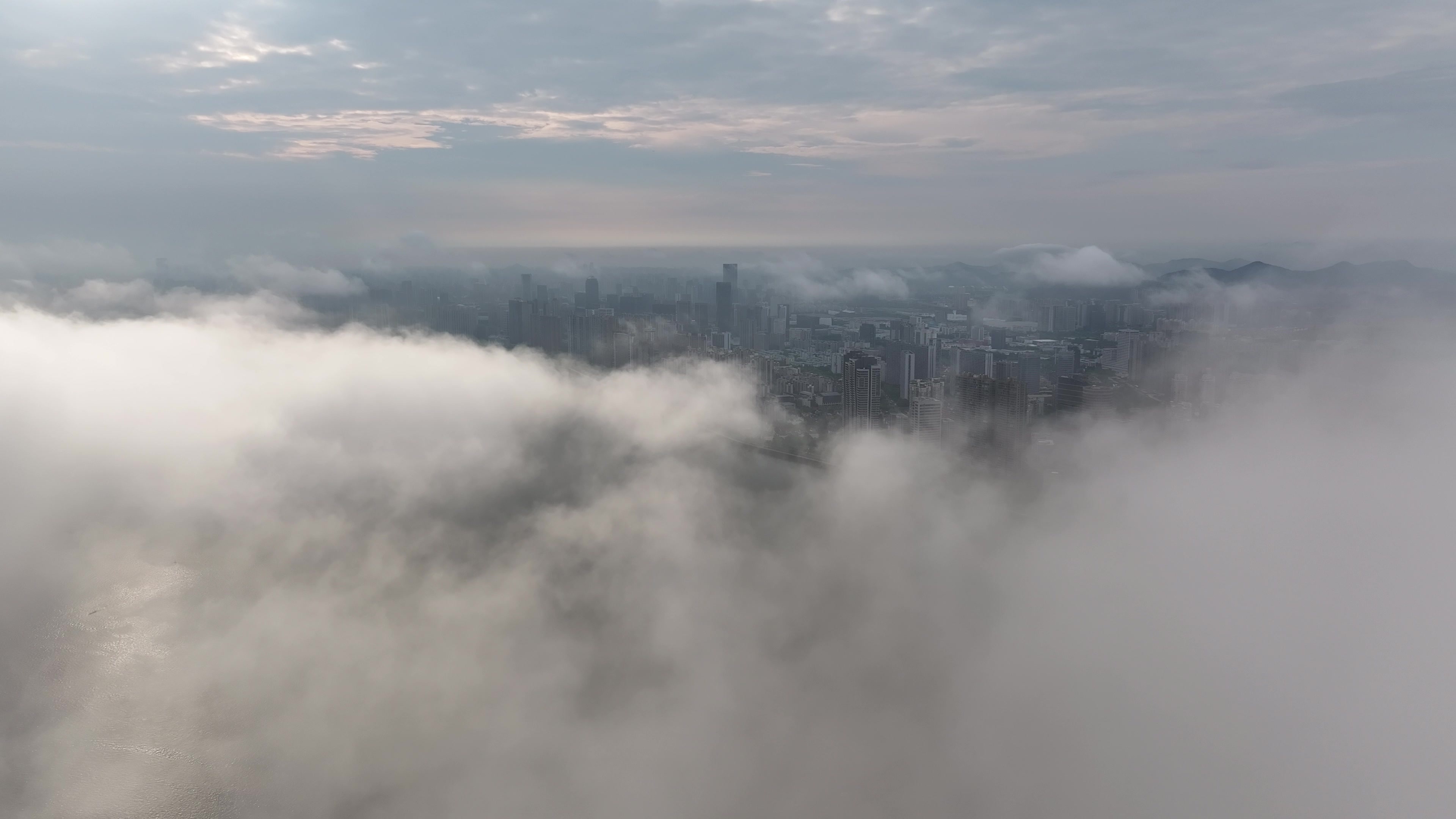 浙江杭州西湖八卦田全景航拍4k视频素材画面2