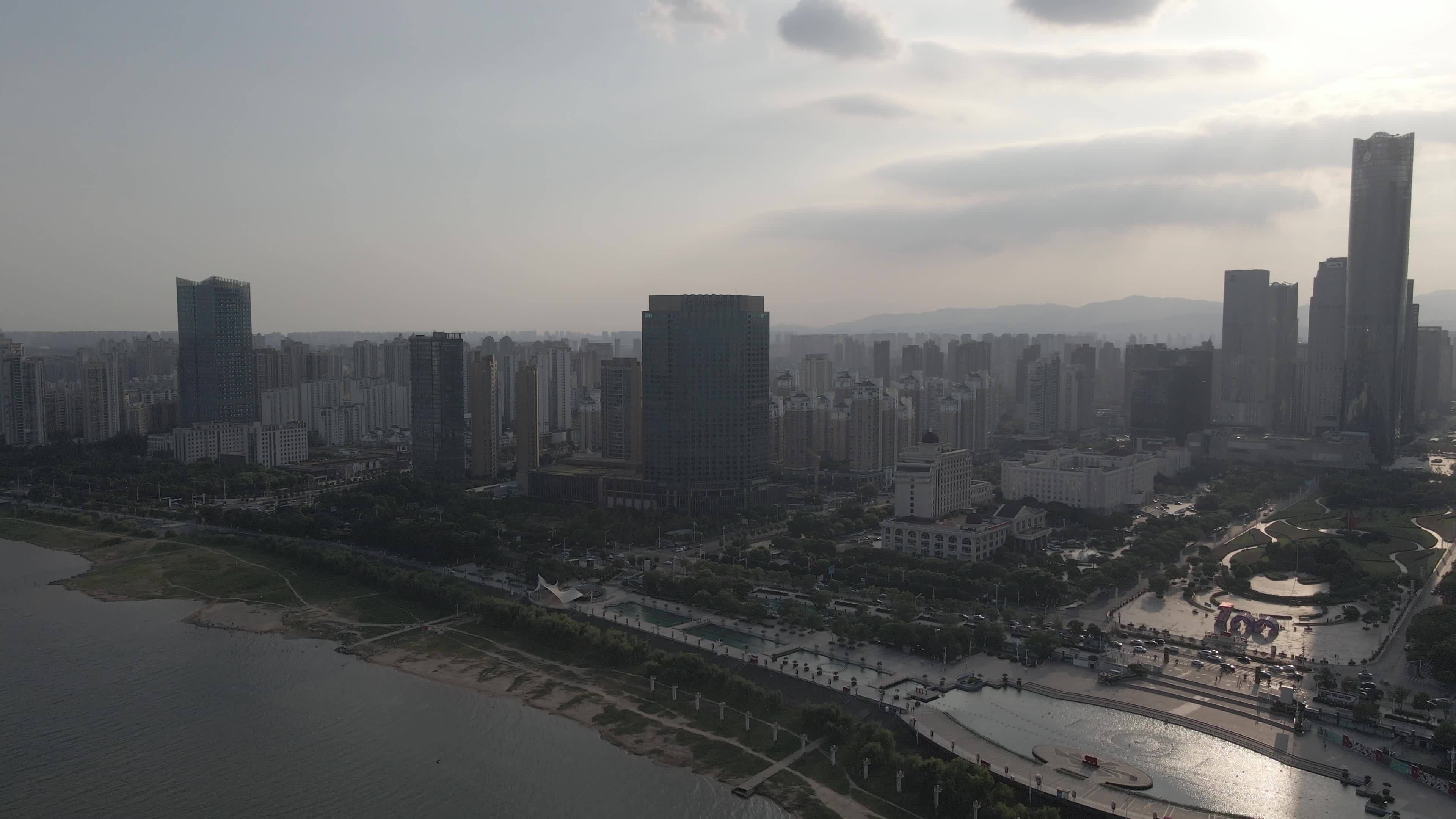 南昌航拍原素材未调色视频素材画面1