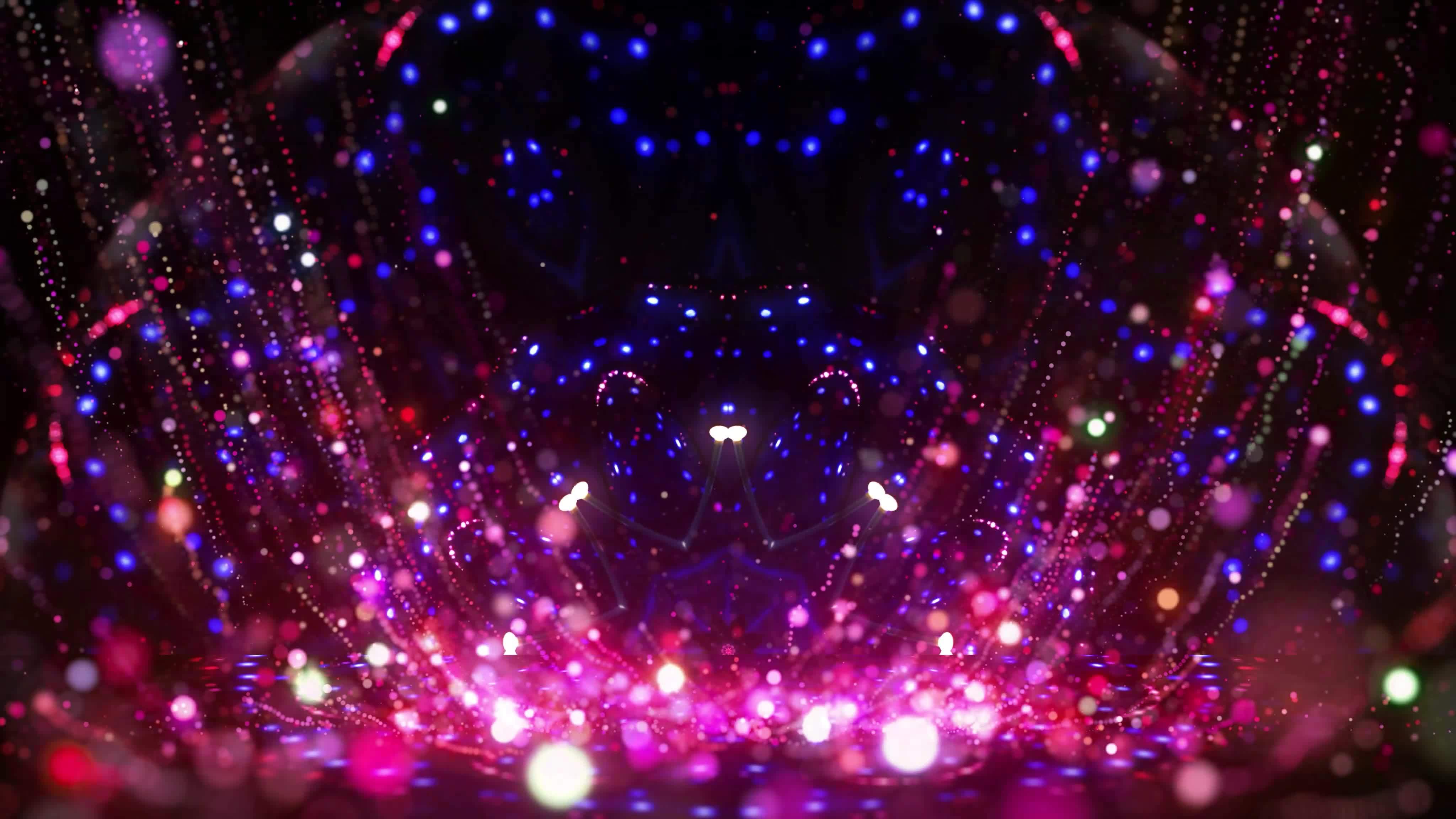 粒子花朵背景舞台背景视频素材画面1