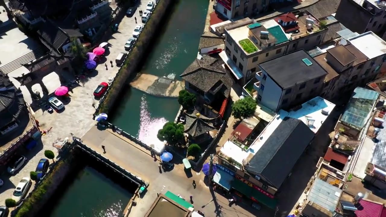 浙江天台，天台山风光，赤城街道济公故居，合集视频素材画面3
