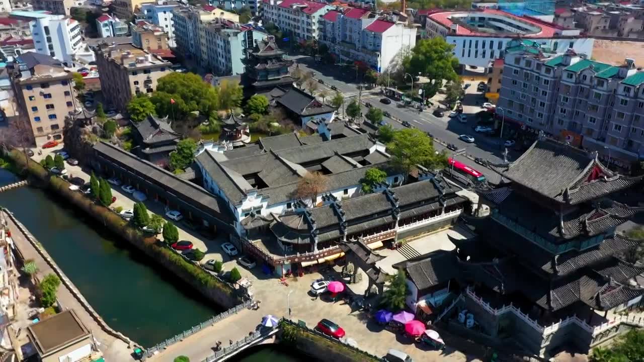 浙江天台，天台山风光，赤城街道济公故居，合集视频素材画面1