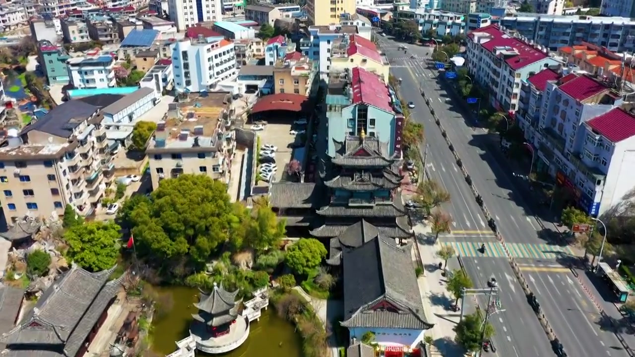 浙江天台，天台山风光，赤城街道济公故居，合集视频素材画面4