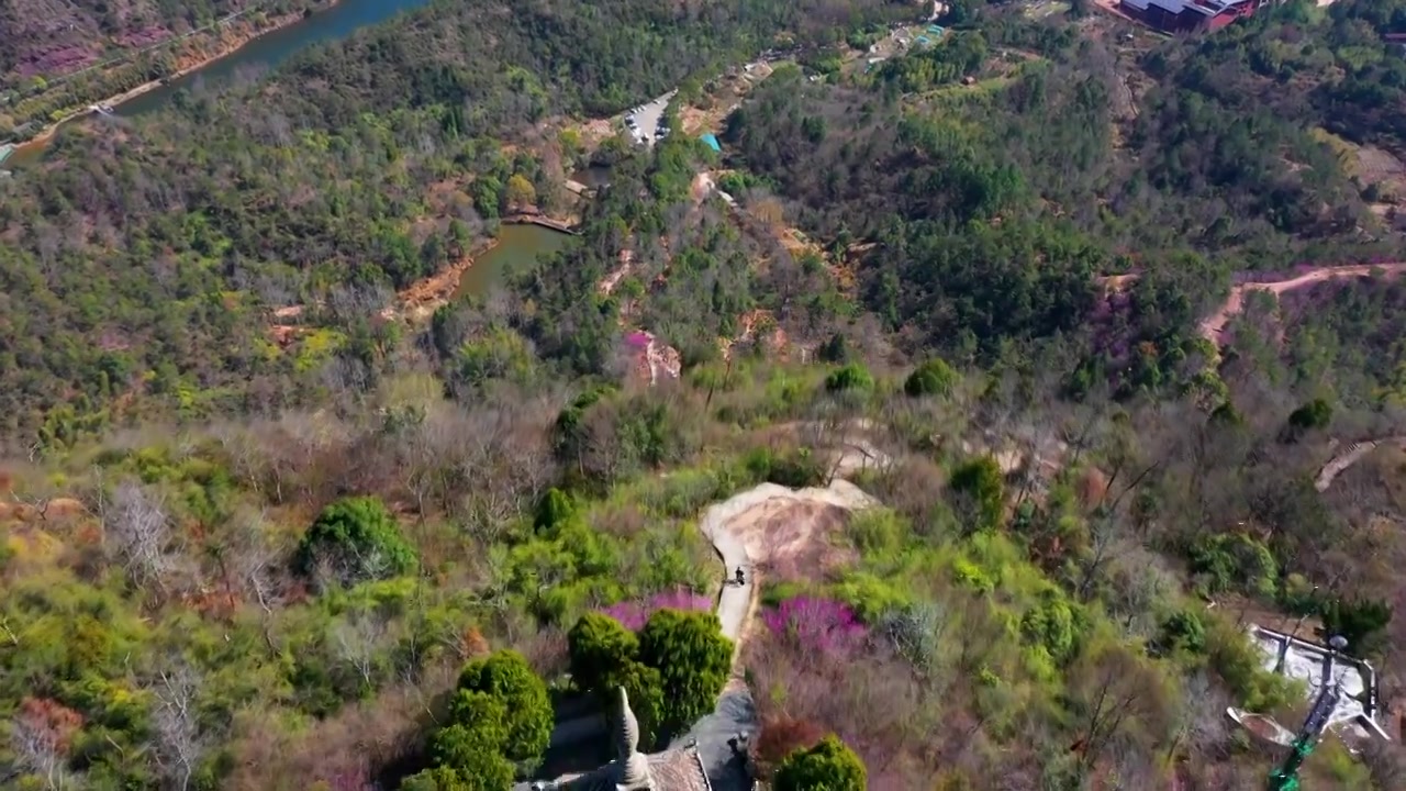 浙江天台，天台山风光，赤城山紫荆花，合集视频素材画面3