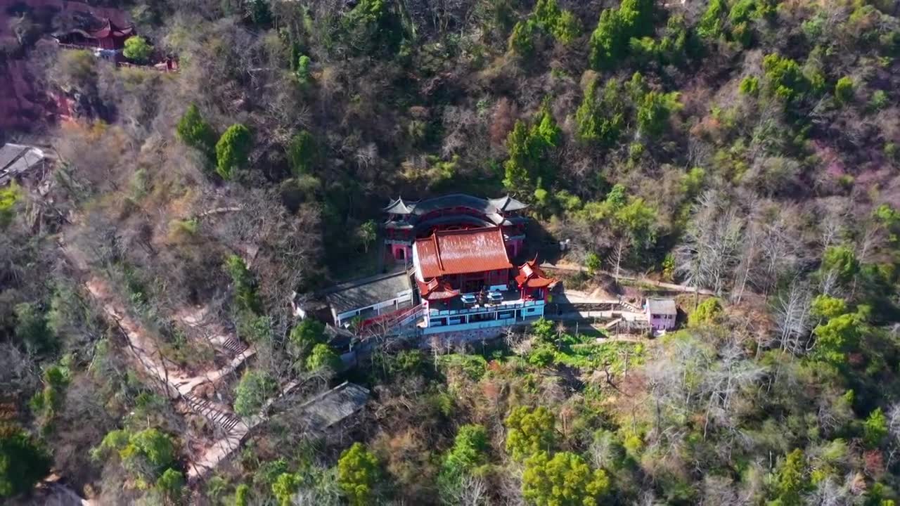 浙江天台，天台山风光，赤城山，济公东院，合集视频素材画面1