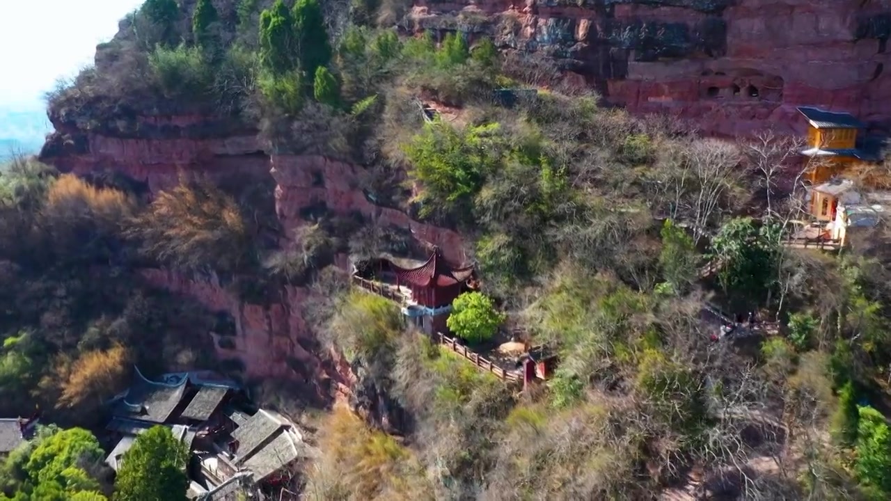 浙江天台，天台山风光，赤城山，济公东院，合集视频素材画面3