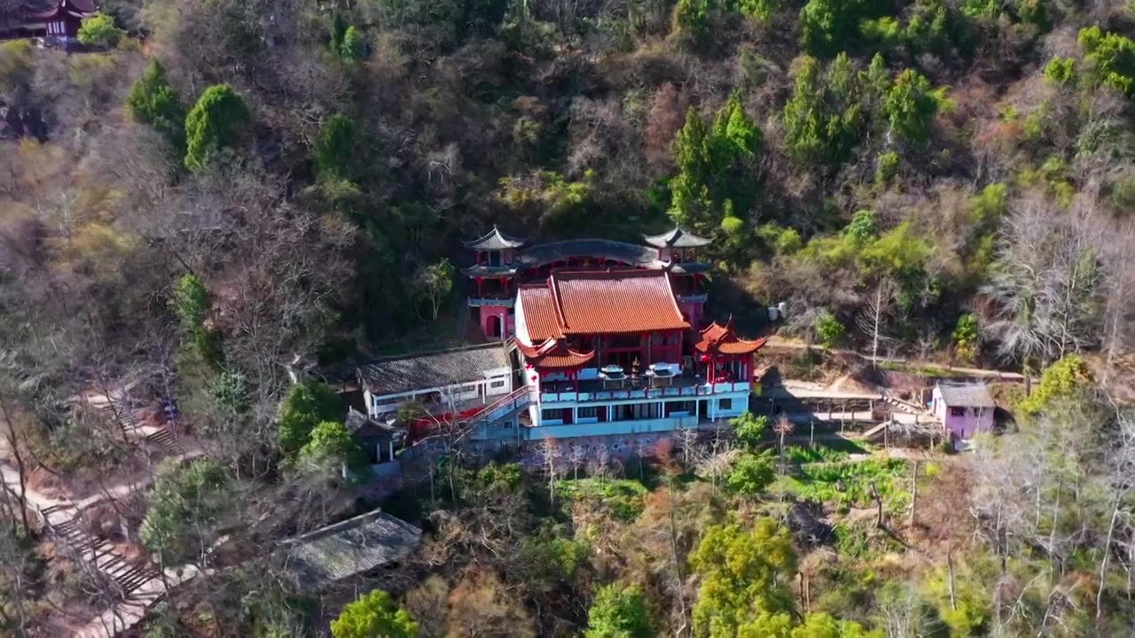 浙江天台，天台山风光，赤城山，济公东院，合集视频素材画面4