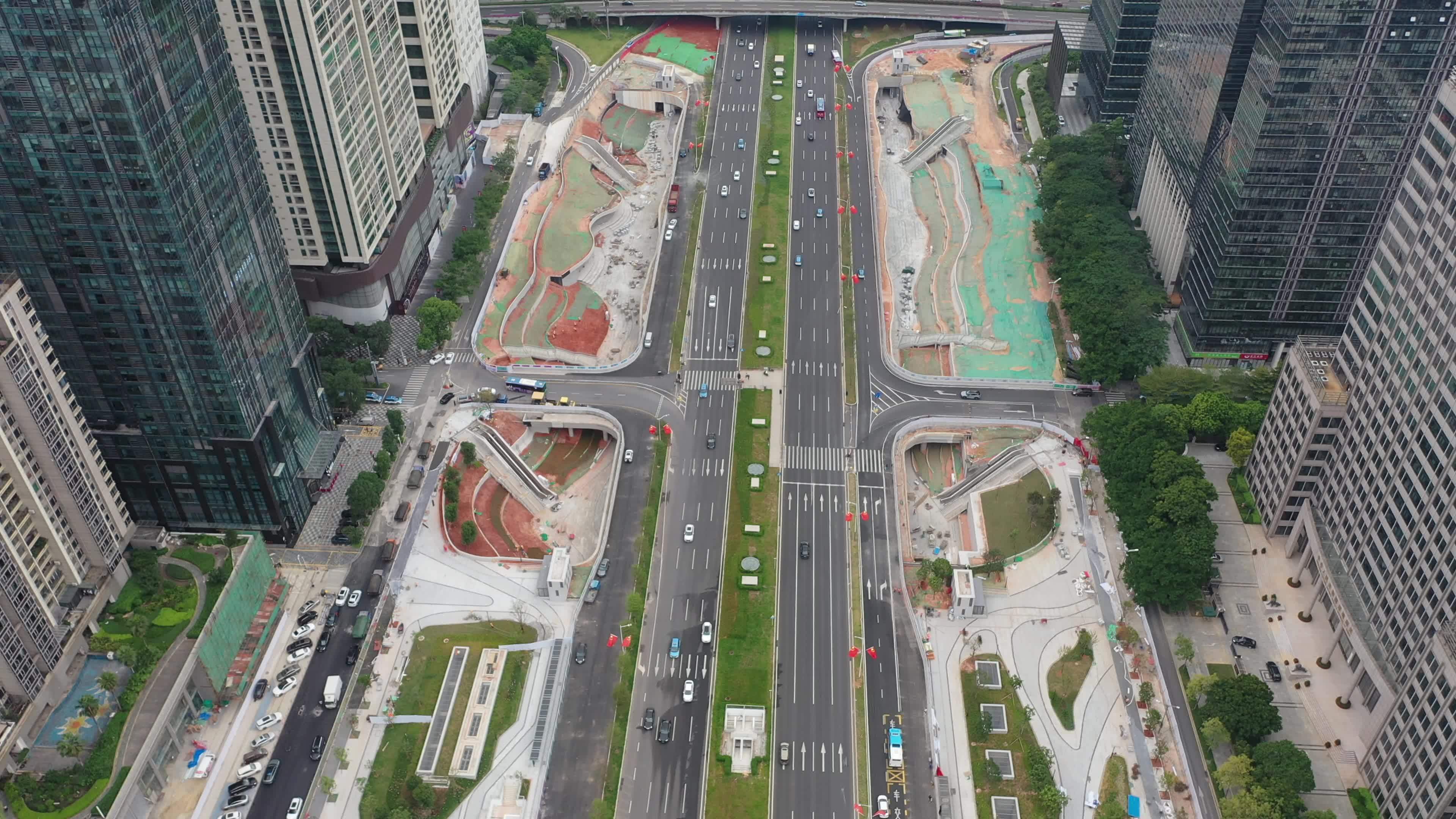 深圳福田岗厦北地铁站视频素材画面1