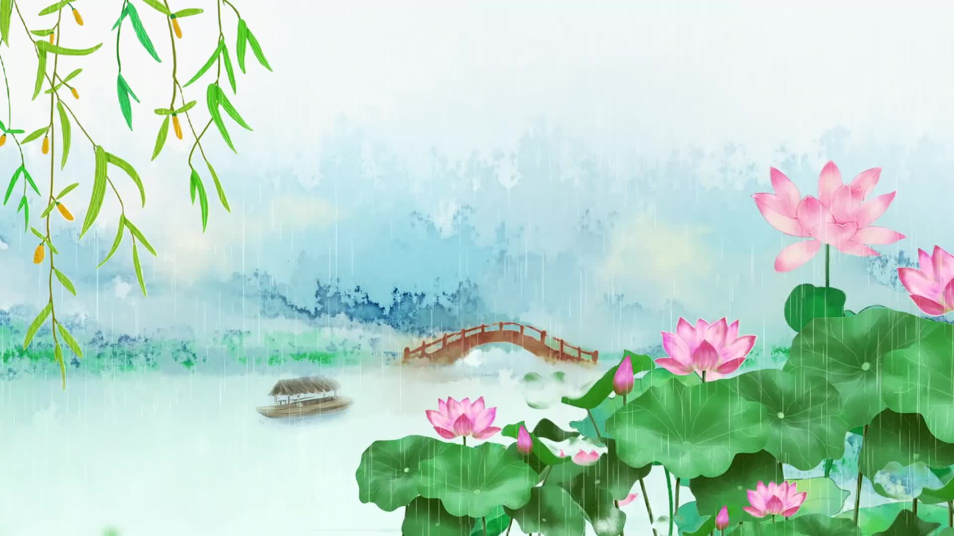 一叶扁舟 背景视频视频素材画面1