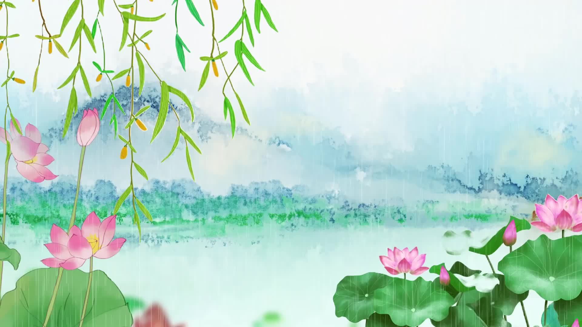 一叶扁舟 背景视频视频素材画面2