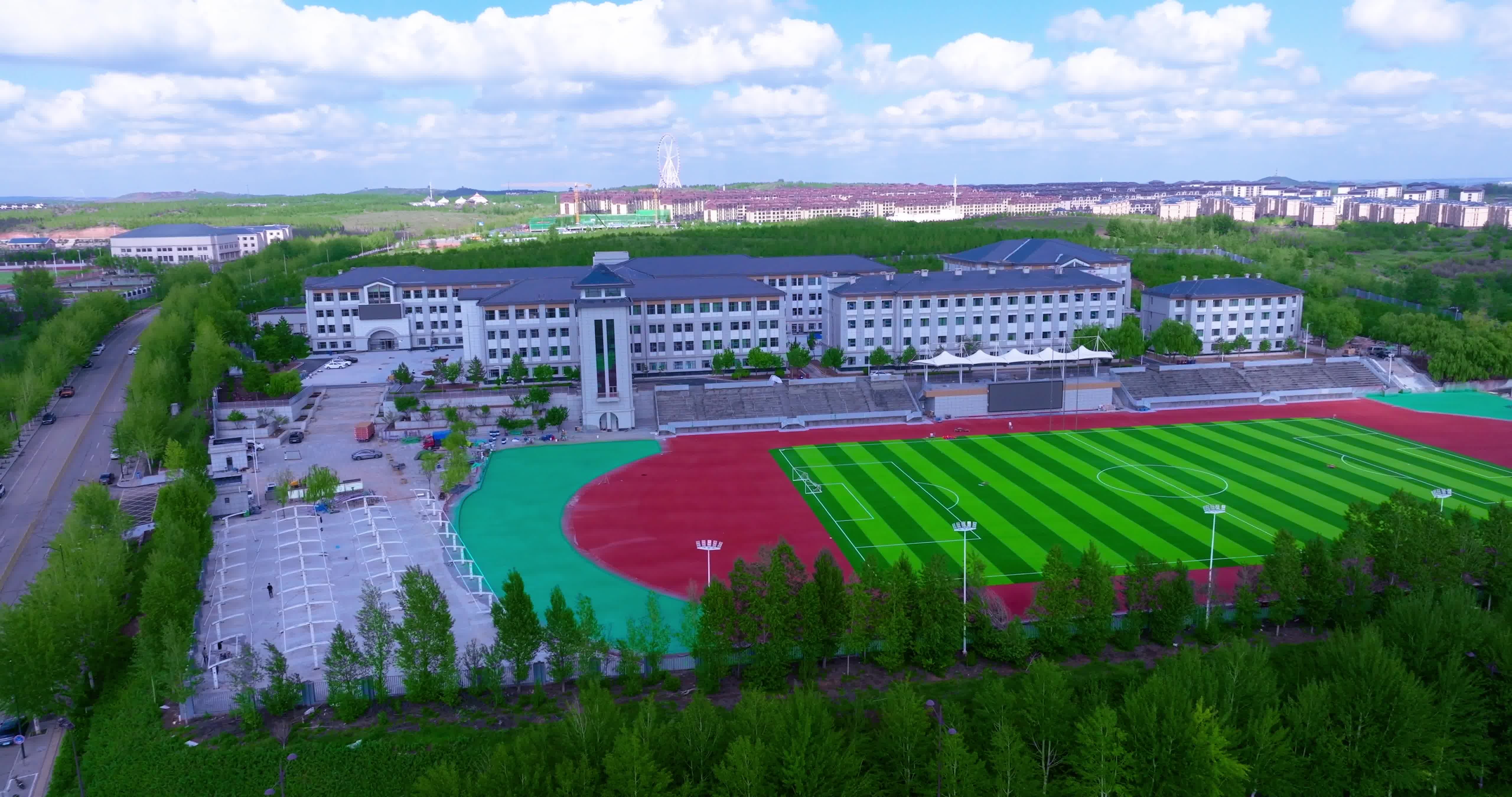 康巴什第一中学北校区视频素材画面2