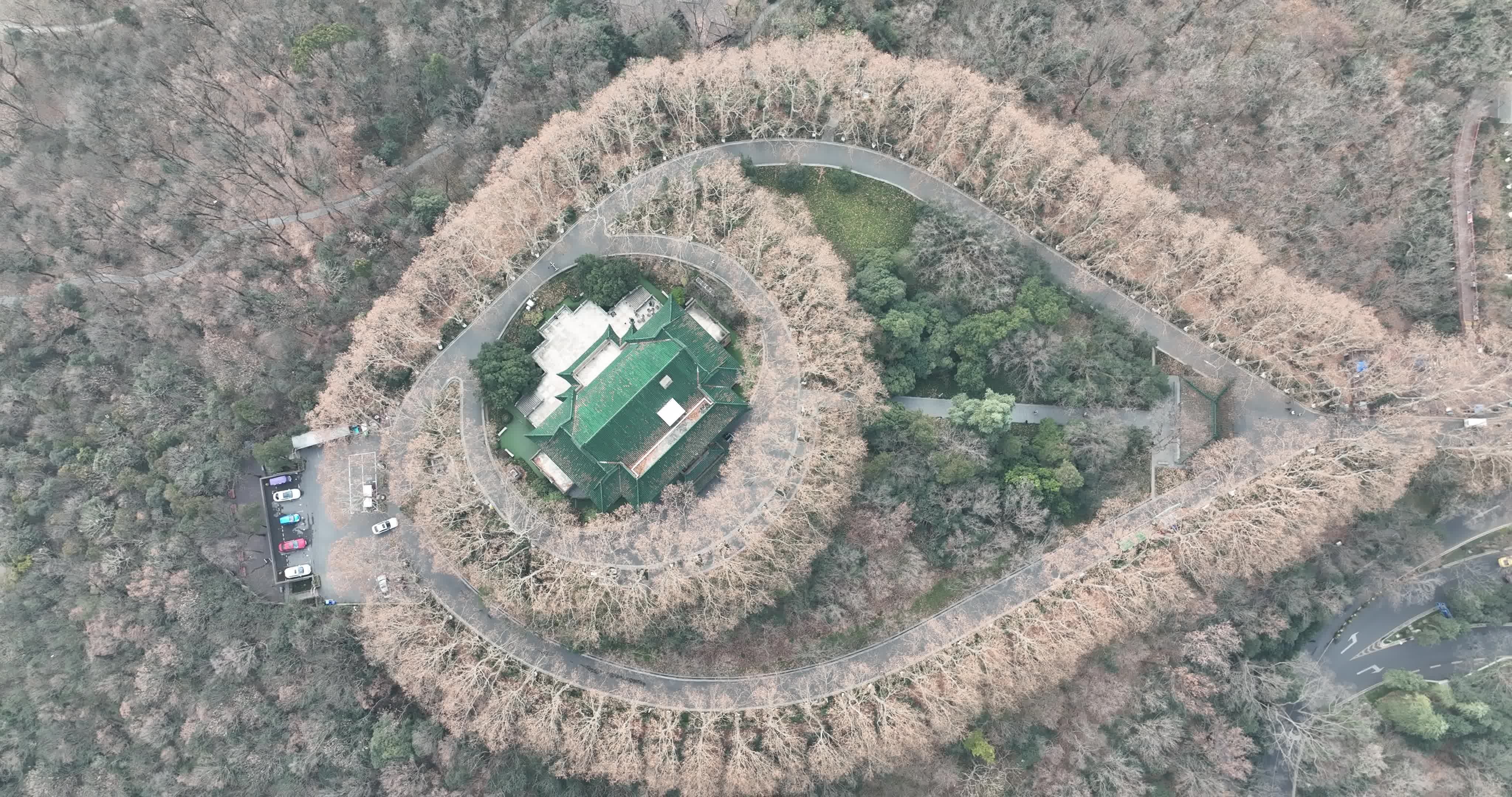 南京美龄宫航拍视频素材画面1