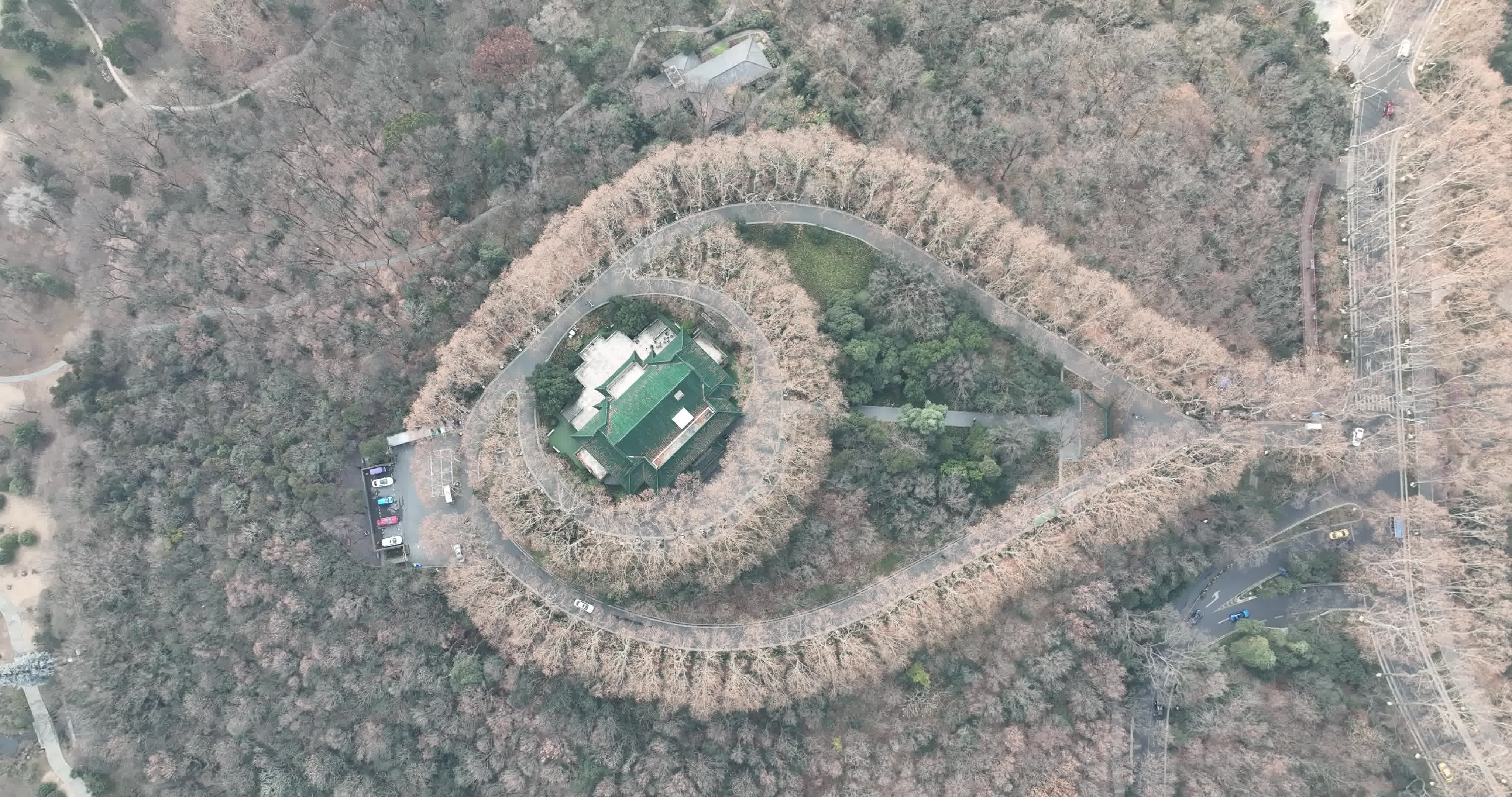 南京美龄宫航拍视频素材画面3