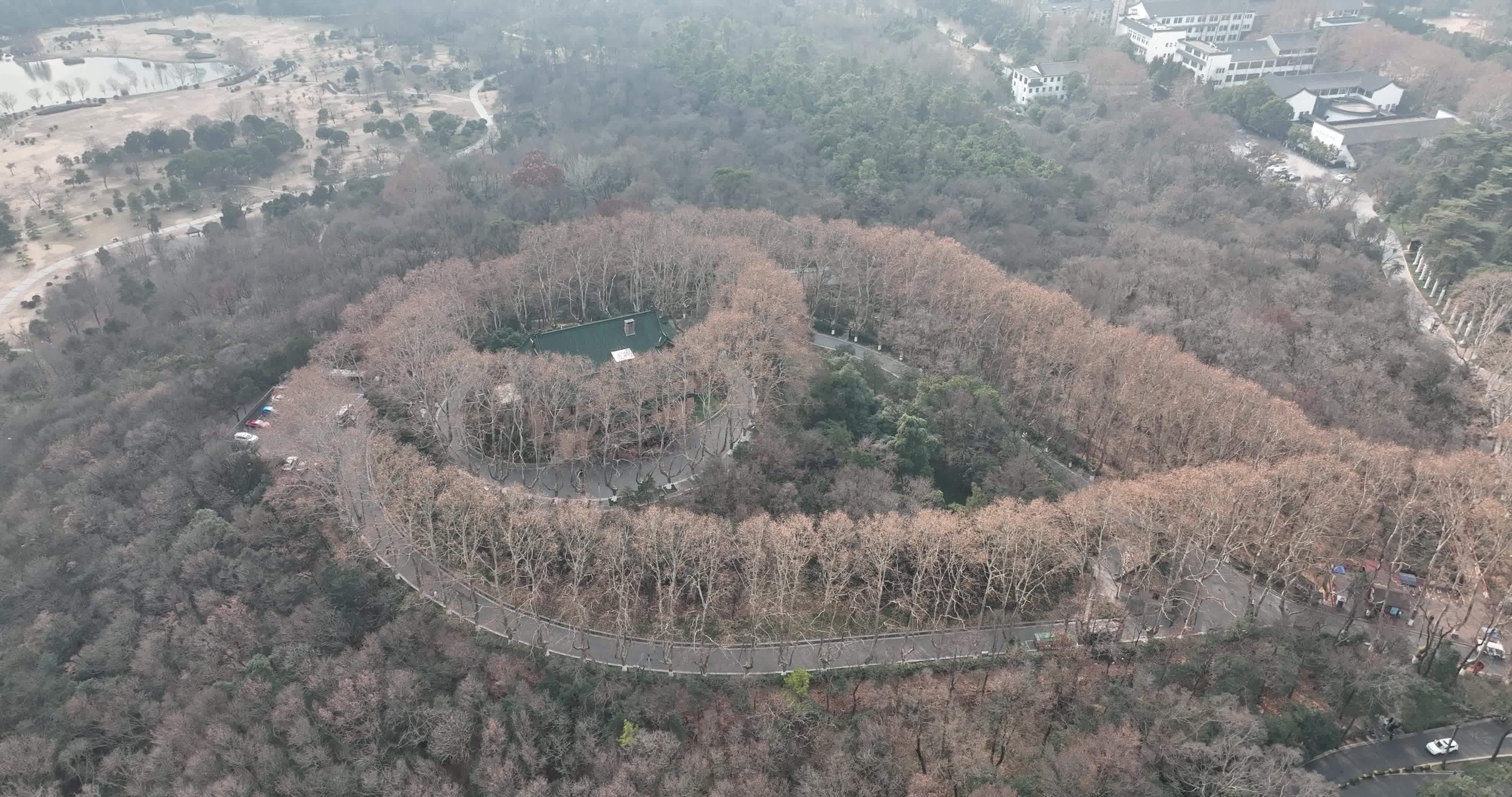 南京美龄宫航拍视频素材画面2