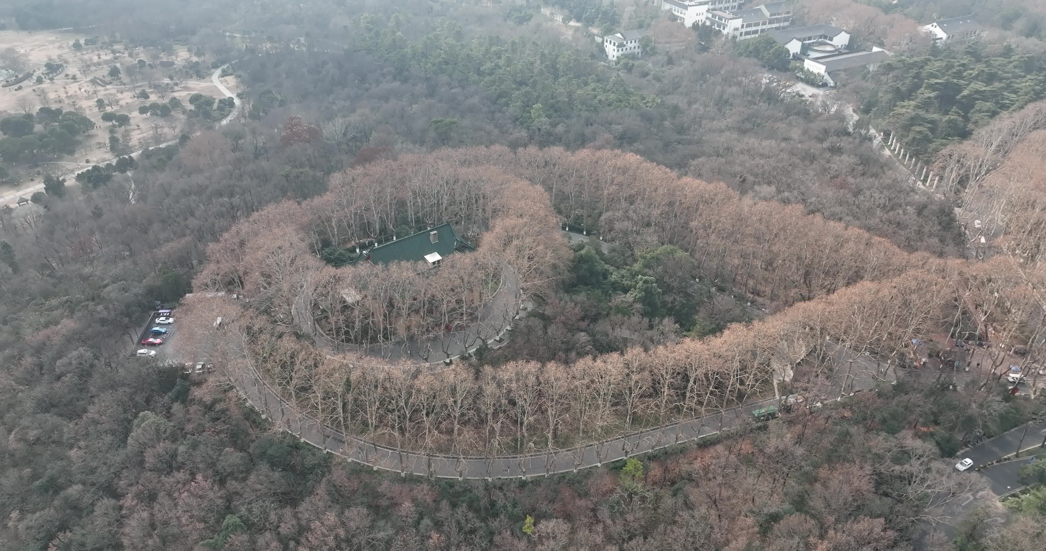 南京美龄宫航拍视频素材画面4